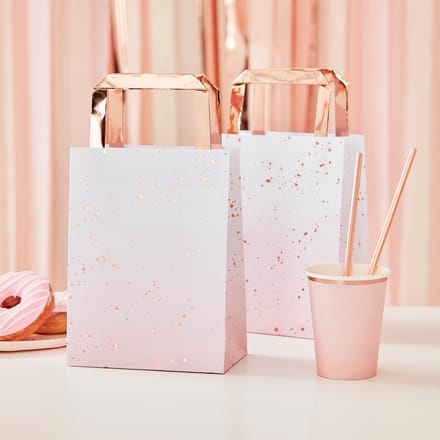 Rose Gold - Pink Ombre Watercolour Rose Gold Party Bags