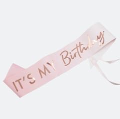 Wearable Accessories - Its My Birthday Pink Ombre Rose Gold Birthday Sash