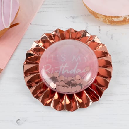 Rose Gold - It's My Birthday Rose Gold Bubble Badge