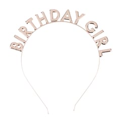 Wearable Accessories - Rose Gold Birthday Girl Headband