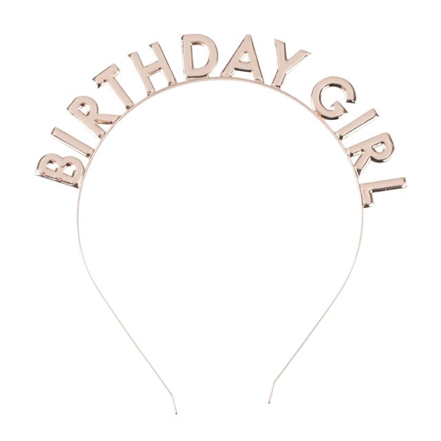 Wearable Accessories - Rose Gold Birthday Girl Headband
