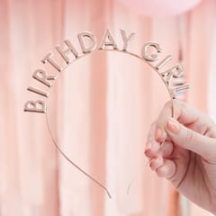 Wearable Accessories - Rose Gold Birthday Girl Headband