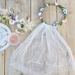 Boho Bride - Veil with Floral Crown