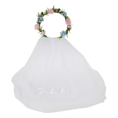 Boho Bride - Veil with Floral Crown