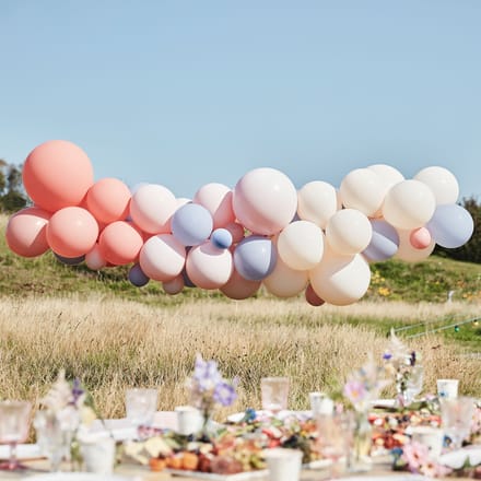 Boho Bride - Blush, Nude & Blue Hen Party Balloon Arch Kit
