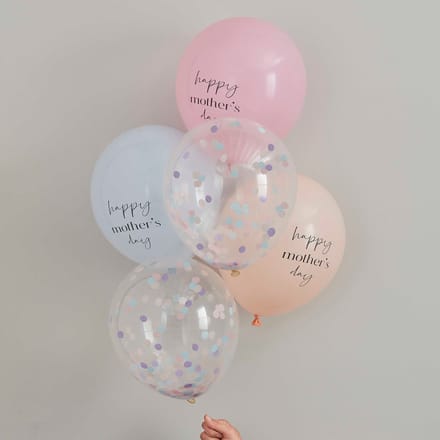 Mothers - Pastel & Confetti Happy Mother's Day Balloon Cluster