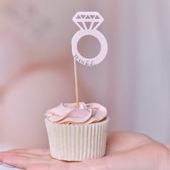 Future Mrs. - Team Bride Hen Party Ring Cupcake Toppers