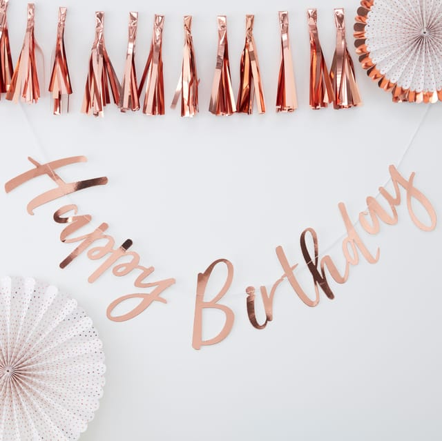 Bunting - Rose Gold Birthday Bunting