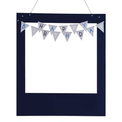 Navy Birthday - Customisable Blue Happy Birthday Photobooth Frame