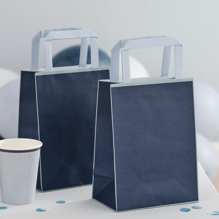 Navy Birthday - Navy Blue Paper Party Bags