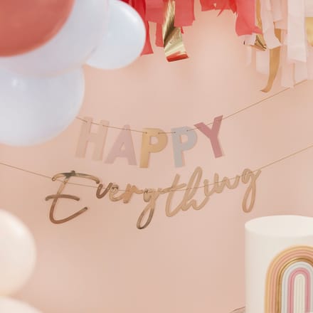 Happy Everything - Pastel and Gold Happy Everything Party Bunting