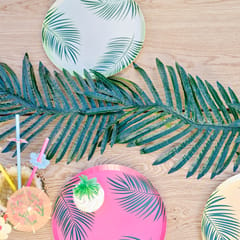 Hawaiian Tiki - Palm Leaf Foliage Stems Decoration Kit