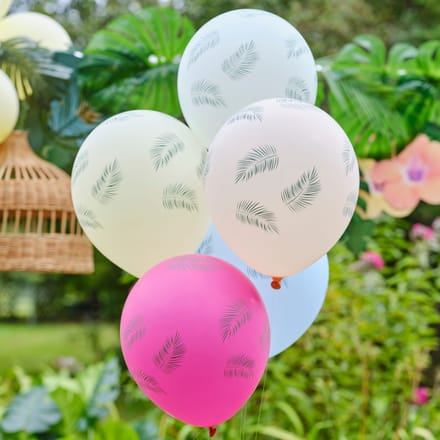 Hawaiian Tiki - Palm Leaf Hawaiian Balloon Bundle Party Decorations