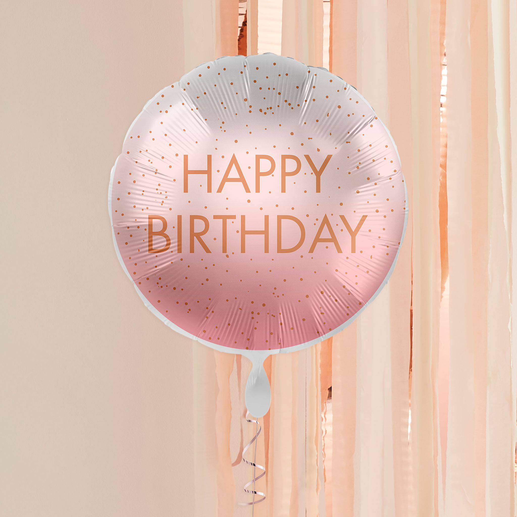 Ombre Rose HBD Balloons