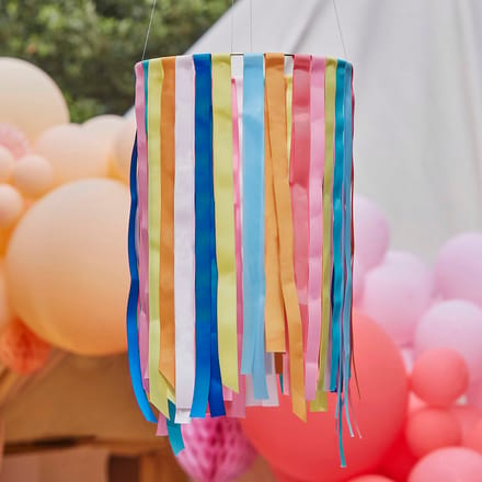 Bright Birthday - Rainbow Hanging Ribbon Hoop