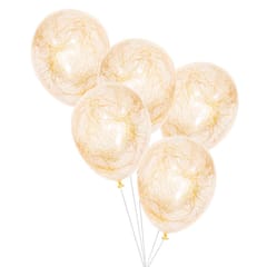 Balloon Mosaics - Gold Angel Hair Confetti Balloons