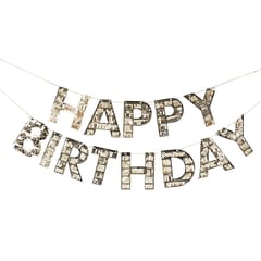 Bunting - Gold Fringe Happy Birthday Banner
