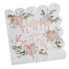 Ditsy Floral - Floral Happy Birthday Napkins