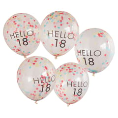 Hello 18 Birthday Balloons