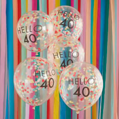 Hello 40th Birthday Balloons