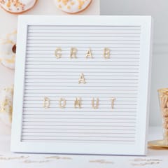 White & Gold Peg Board