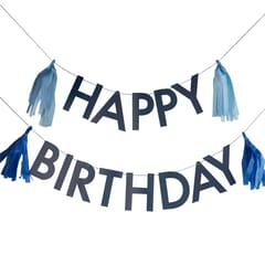 Navy HBD Bunting