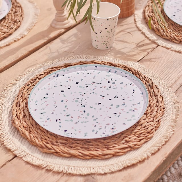 Terrazzo Print Paper Plates