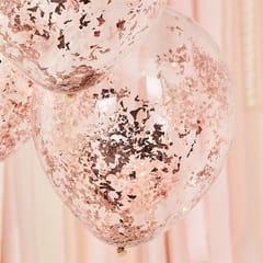 Rose Gold Confetti Balloons