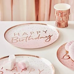 Ombre Rose Plates