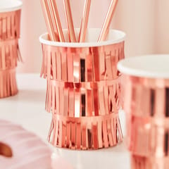 Rose Gold Fringe Cups